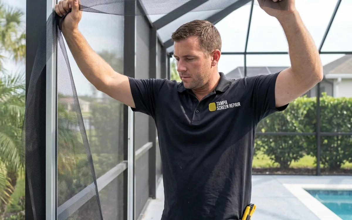 No-See-Um Pool Screening on a Tampa pool enclosure